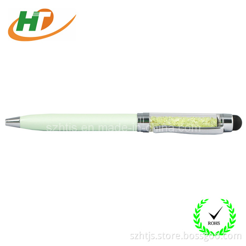 2013 New Style 2 in 1 Stylus Crystal Pen for iPhone5
